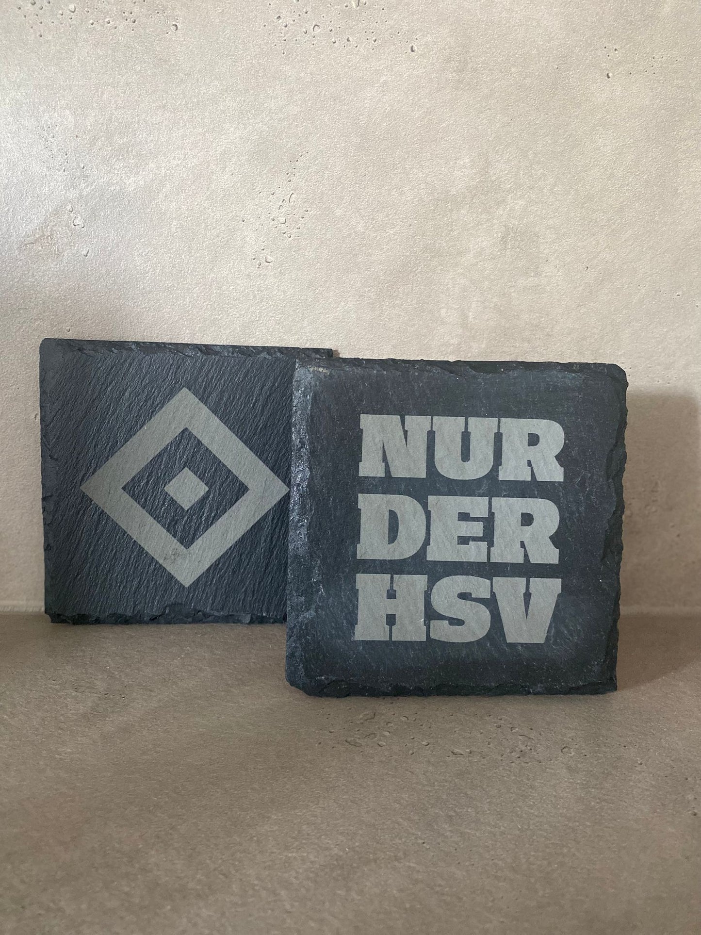 Personalisierte Untersetzer aus Schiefer mit Laser Gravur (Set 2 Stk)