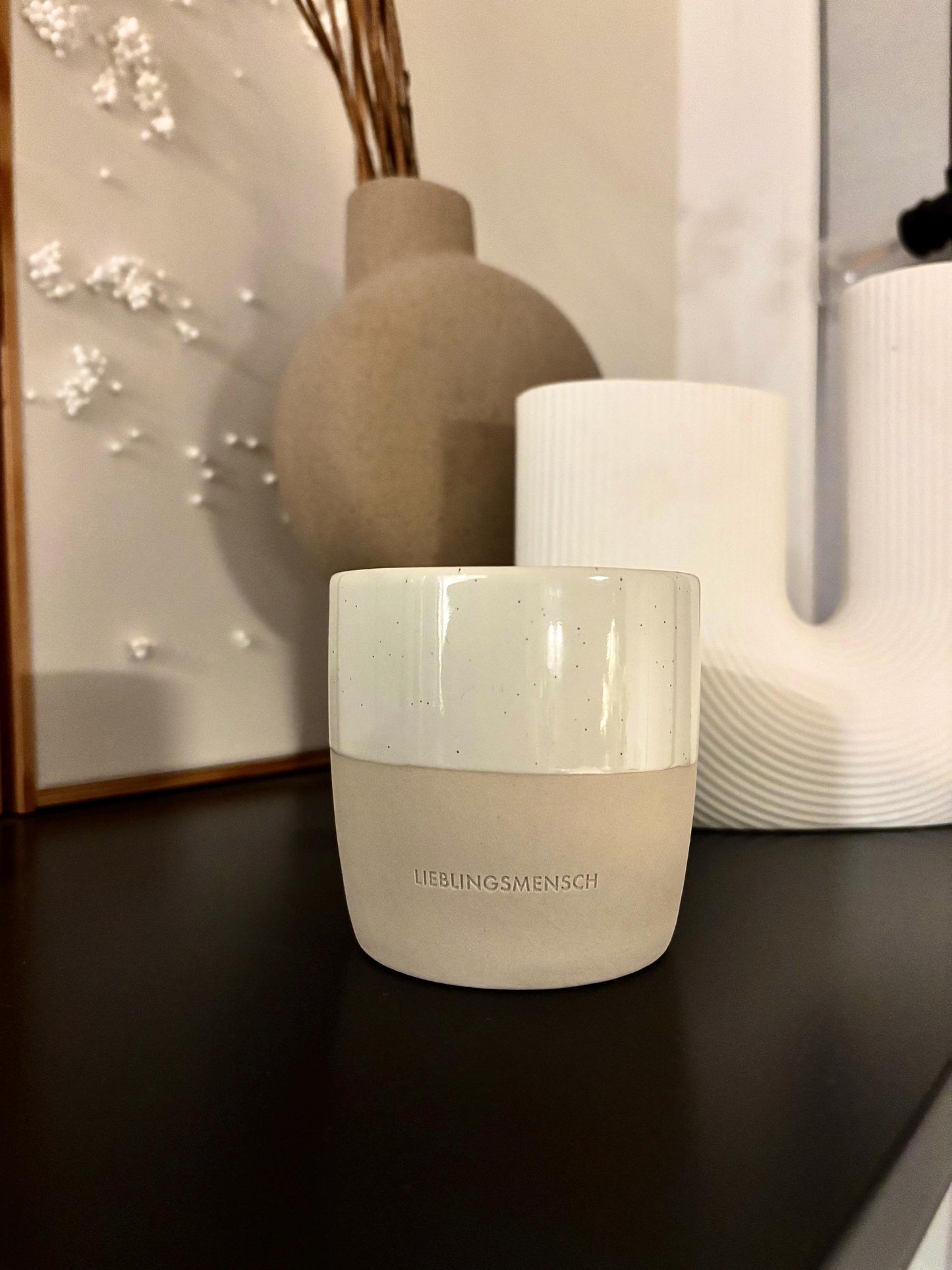 Personalisierte Kaffeetasse mit/ ohne Henkel - modernen Look, schlicht