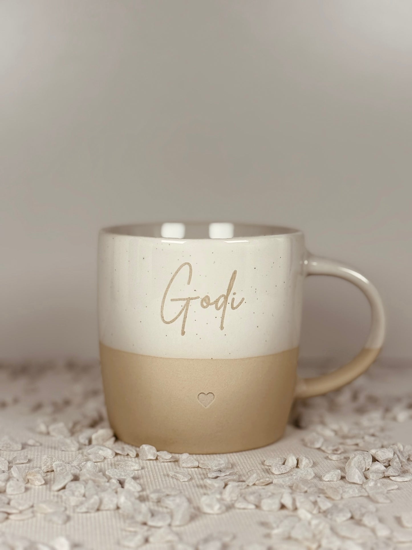 Personalisierte Kaffeetasse Natur mit/ ohne Henkel