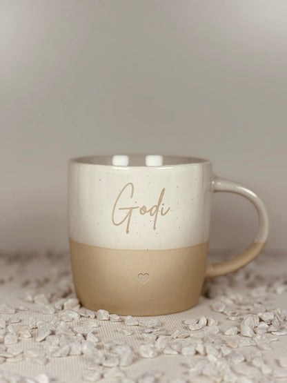 Personalisierte Kaffeetasse Natur mit/ ohne Henkel