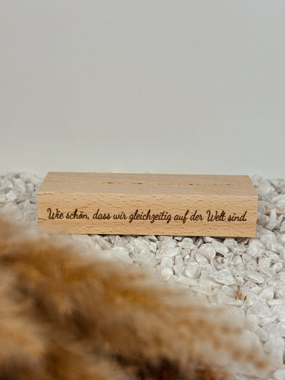 Personalisierter Foto Halter mit Laser Gravur
