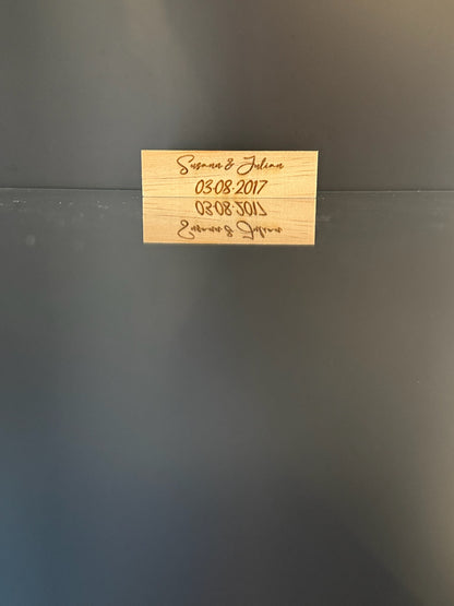 Personalisierter Foto Halter mit Laser Gravur