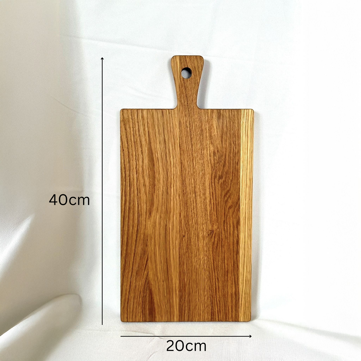 Schneidbrett mit Griff Eiche geölt Motiv Mr & Mrs