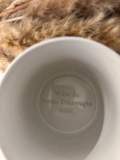 Personalisierte Tasse auf dem Boden graviert - mit/ ohne Henkel