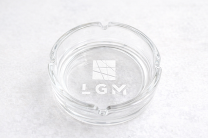 Personalisierter Glas-Aschenbecher mit Laser Gravur