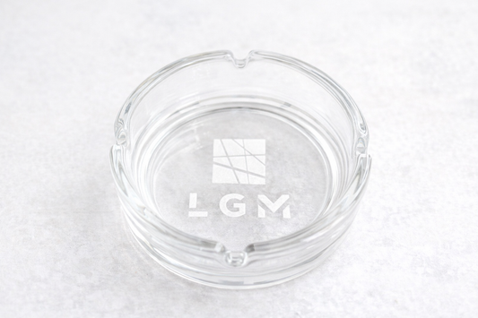 Personalisierter Glas-Aschenbecher mit Laser Gravur