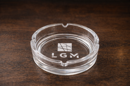 Personalisierter Glas-Aschenbecher mit Laser Gravur