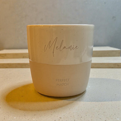 Personalisierte Tasse Natur mit/ ohne Henkel