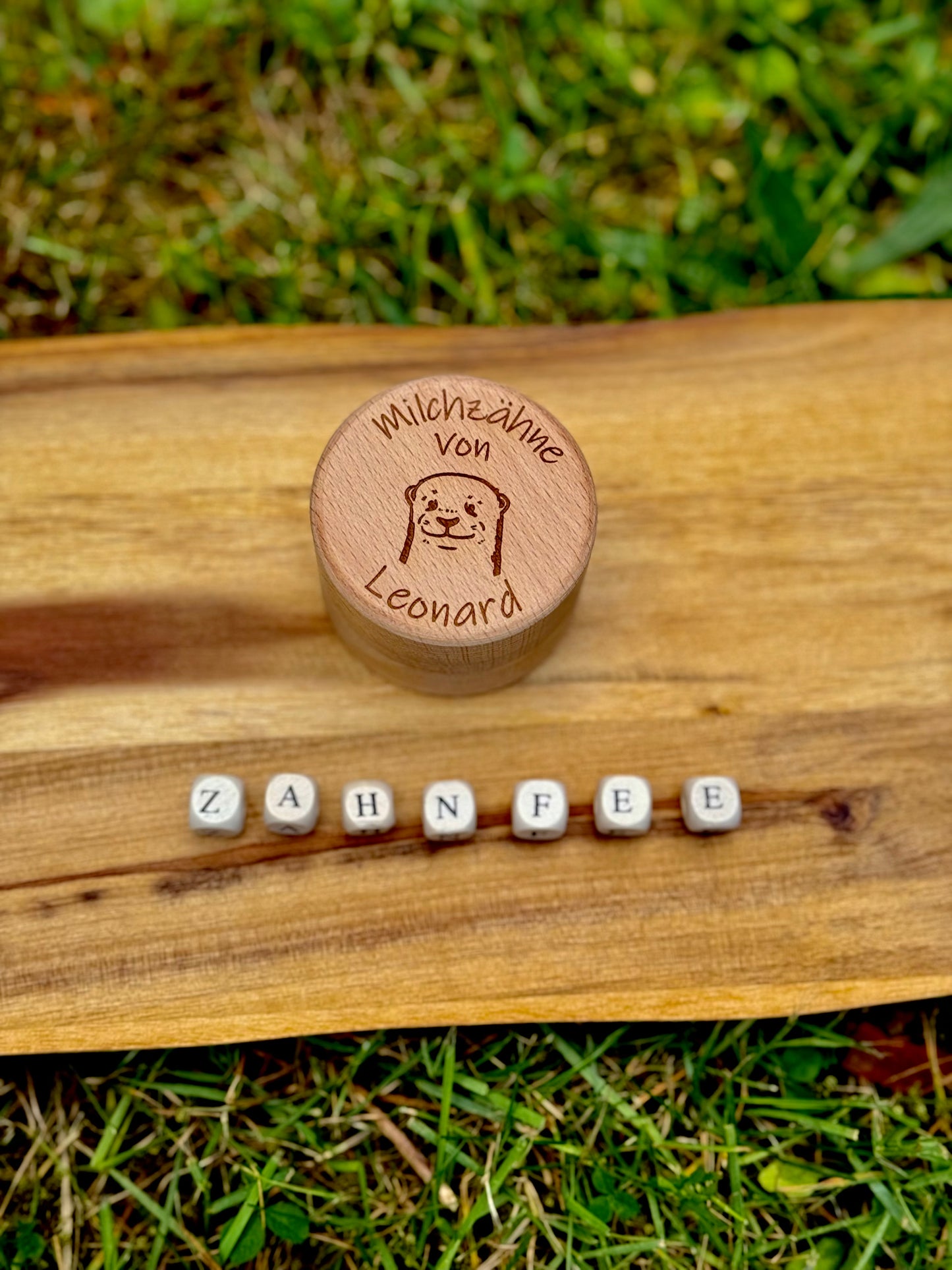 Personalisierte Zahnfeedose mit Laser Gravur