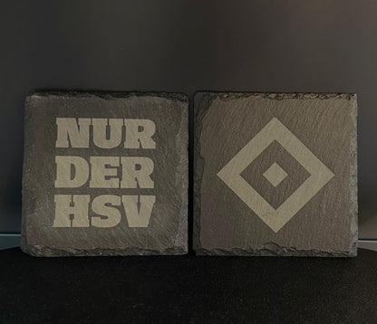 Personalisierte Untersetzer aus Schiefer mit Laser Gravur (Set 2 Stk)