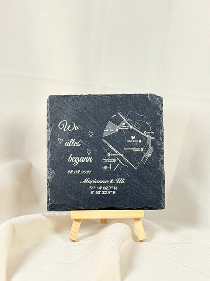 Schieferplatte - Geschenkidee für den Partner