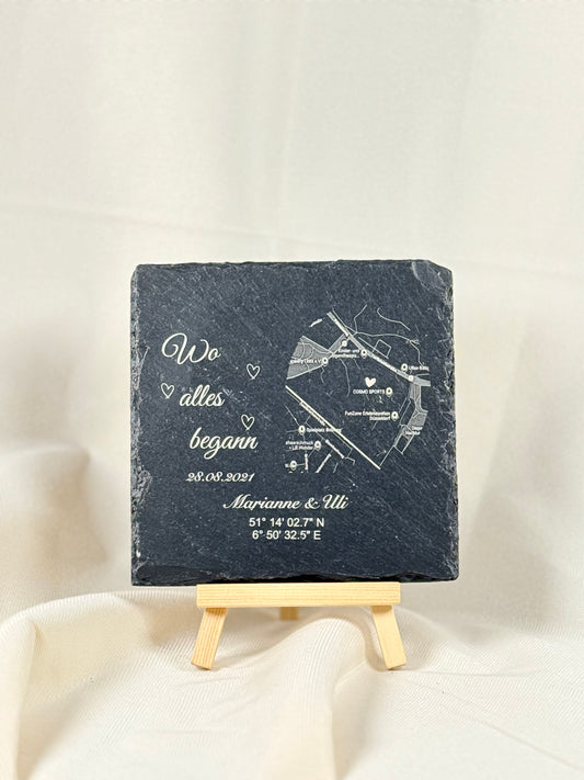 Schieferplatte - Geschenkidee für den Partner