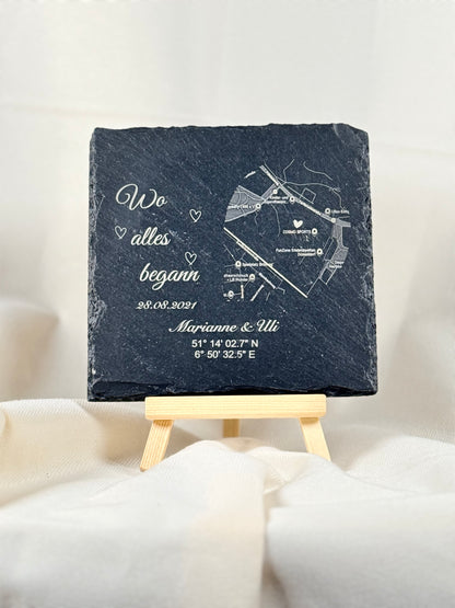 Schieferplatte - Geschenkidee für den Partner