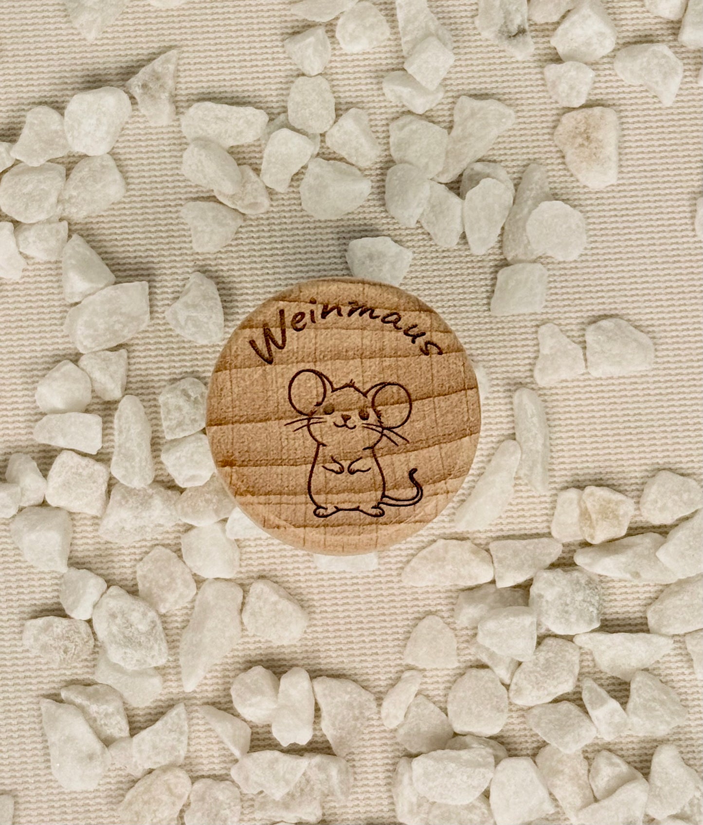 Personalisierter Weinkorken mit Gravur – Individueller Flaschenverschluss aus Holz