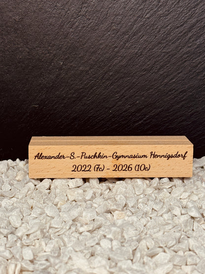 Personalisierter Foto Halter mit Laser Gravur