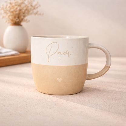 Kaffeebecher schlicht personalisiert