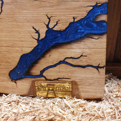 Das Ruhr-Brettchen  mit blauer Maserung