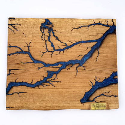 Das Ruhr-Brettchen  mit blauer Maserung