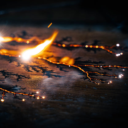 Das Ruhr-Brettchen  mit blauer Maserung