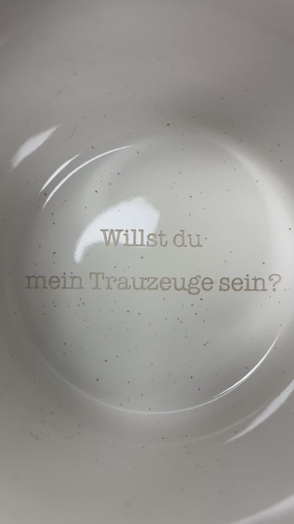 Personalisierte Tasse auf dem Boden graviert - mit/ ohne Henkel